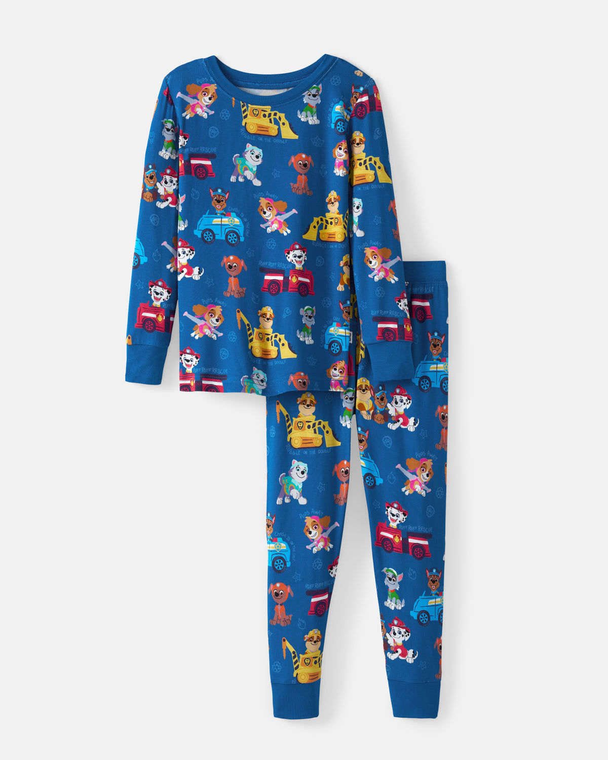 Flat lay of the PAW Patrol Adventure Bay Heroes Two-Piece Pajama Set