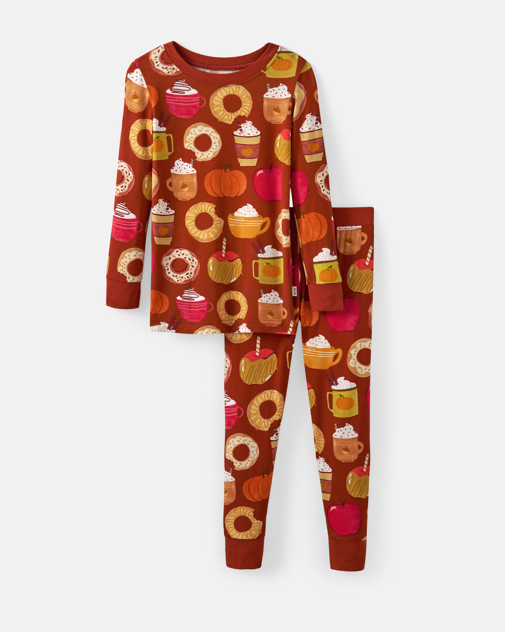 Flat lay of the Harvest Sweets Two-Piece Pajama Set