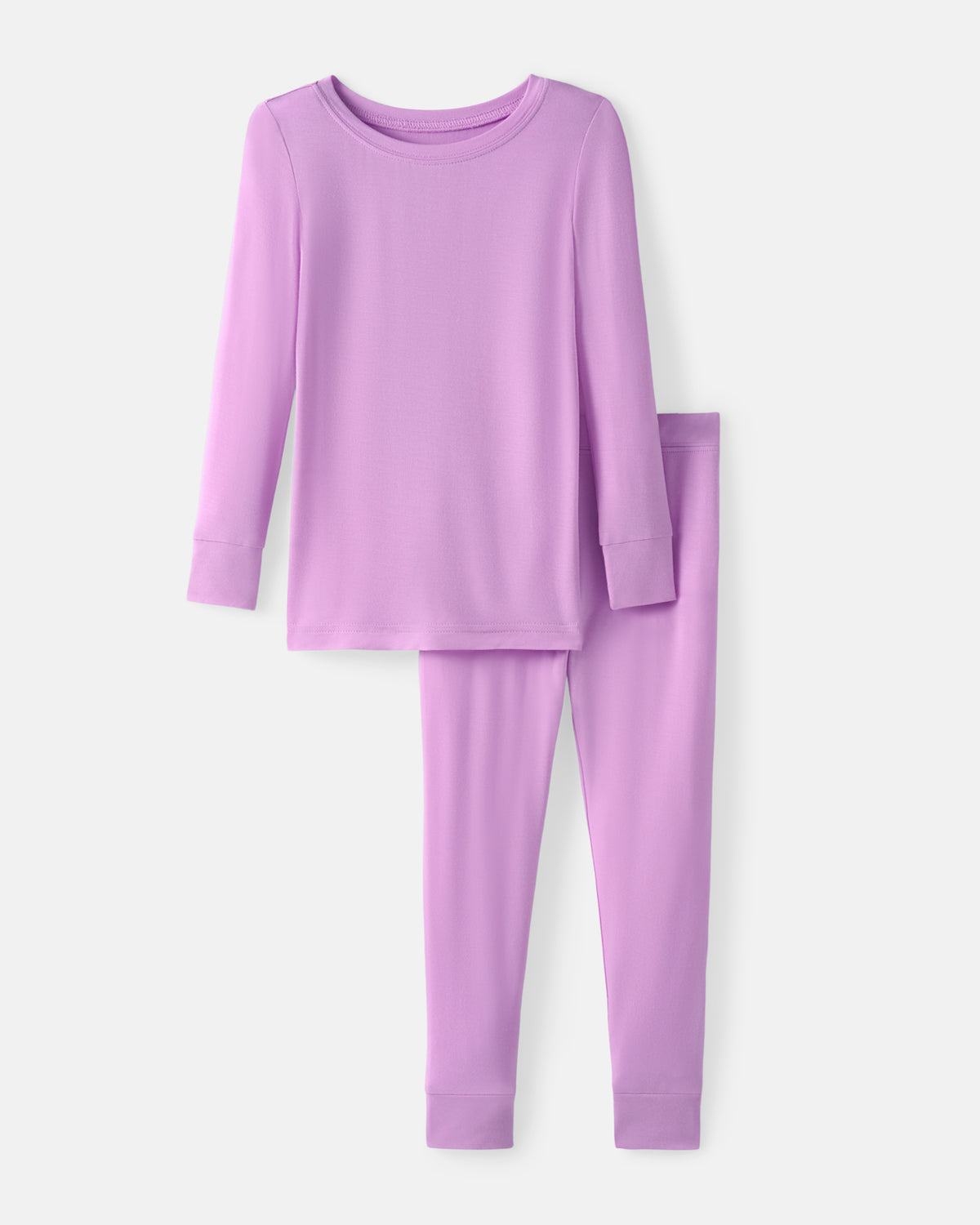 Flat lay of the Soft Wisteria Two-Piece Pajama Set