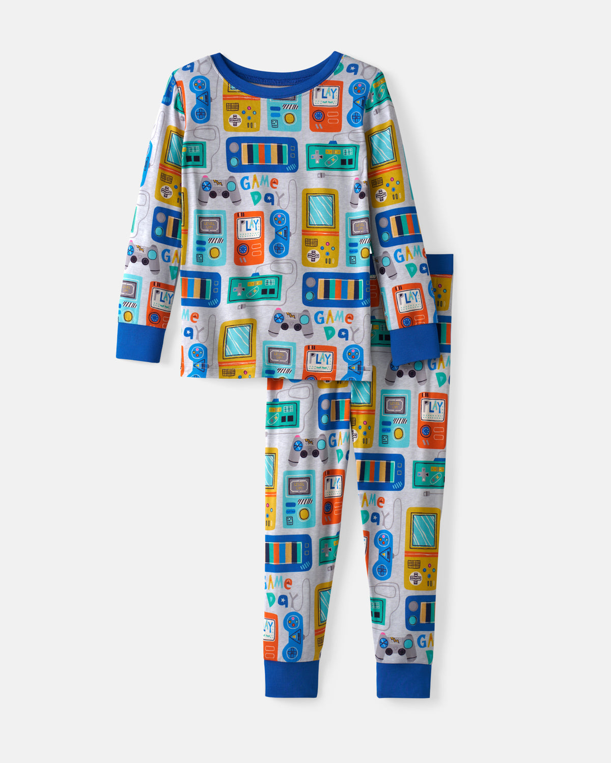 Flat lay of the Game On Two-Piece Pajama Set