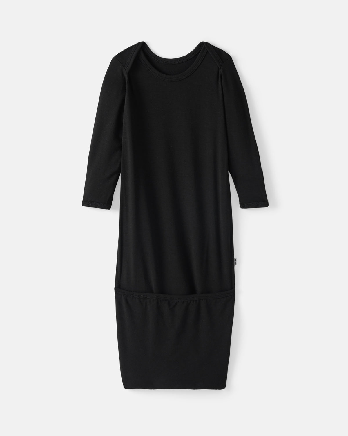 Flat lay of the Black Infant Gown