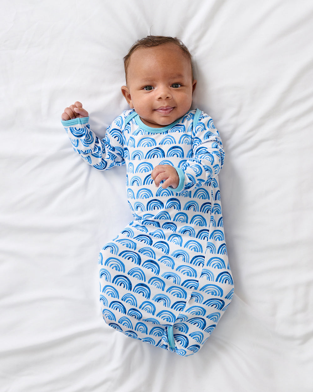 Blue Rainbows Infant Gown One Size