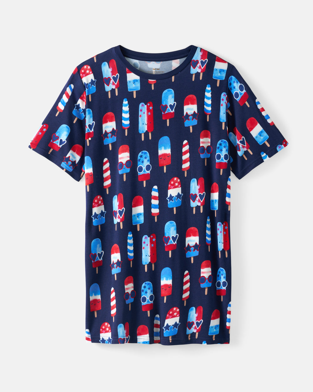 Flat lay of the Sparkle Treats Men's Short Sleeve Pajama Top