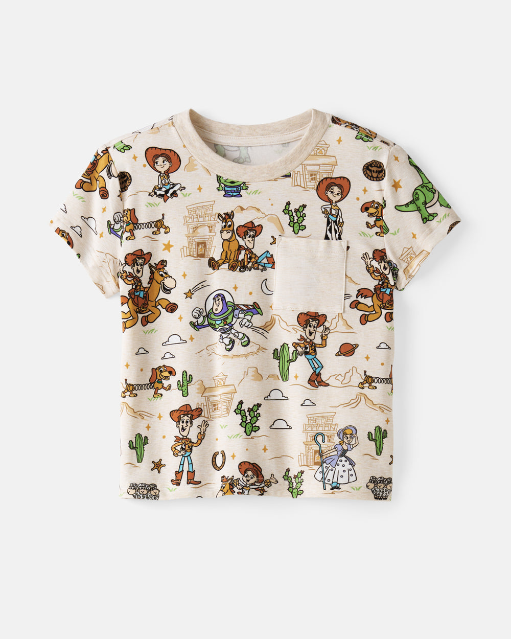 Flat lay of the Disney & Pixar Woody's Wild West Relaxed Pocket Tee
