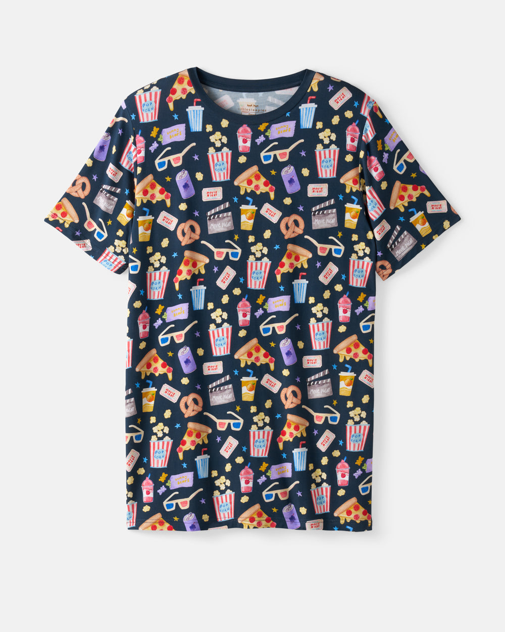 Flat lay of the Movie Marathon Men's Short Sleeve Pajama Top