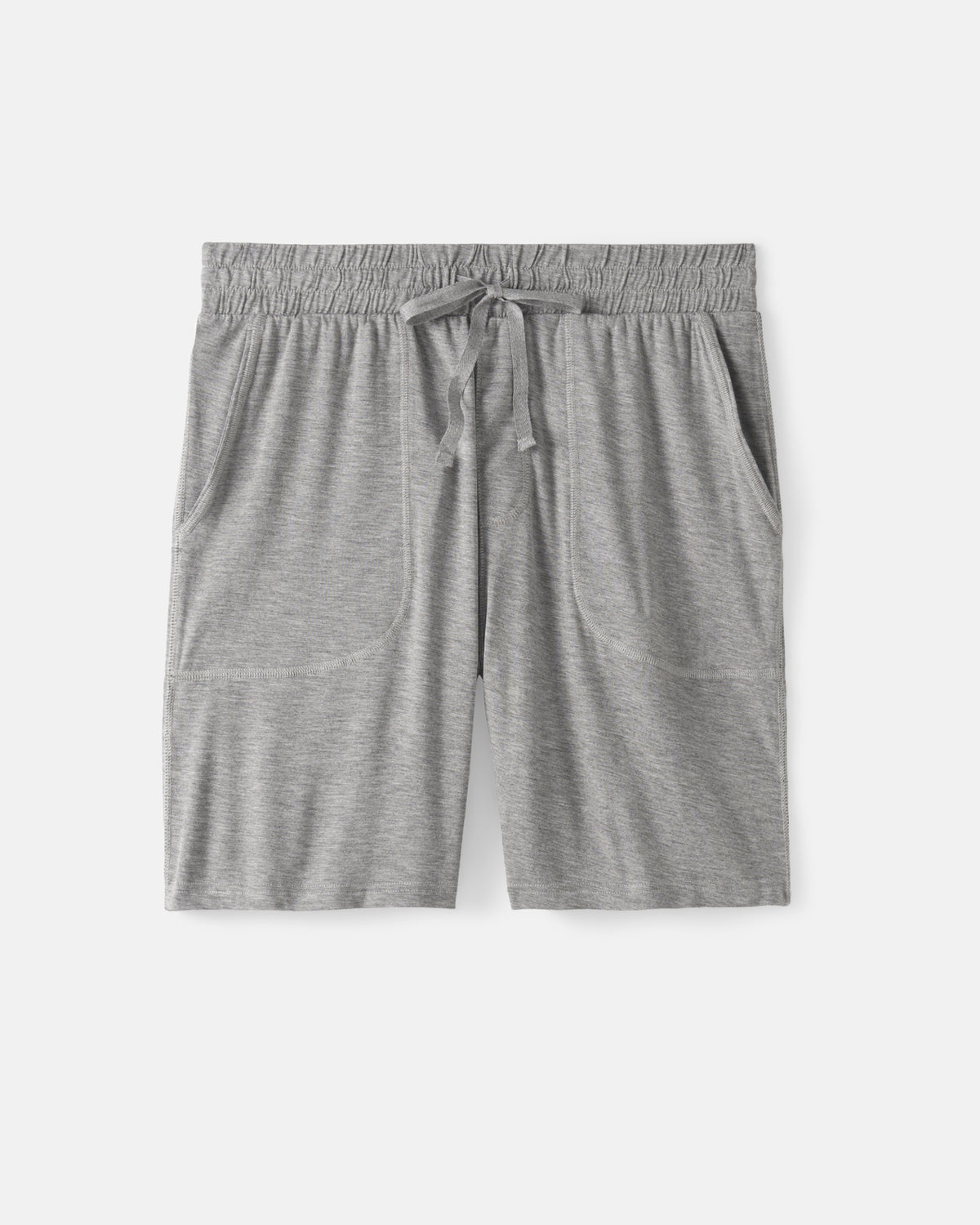 Flat lay of the Heather Gray Men's Pajama Shorts