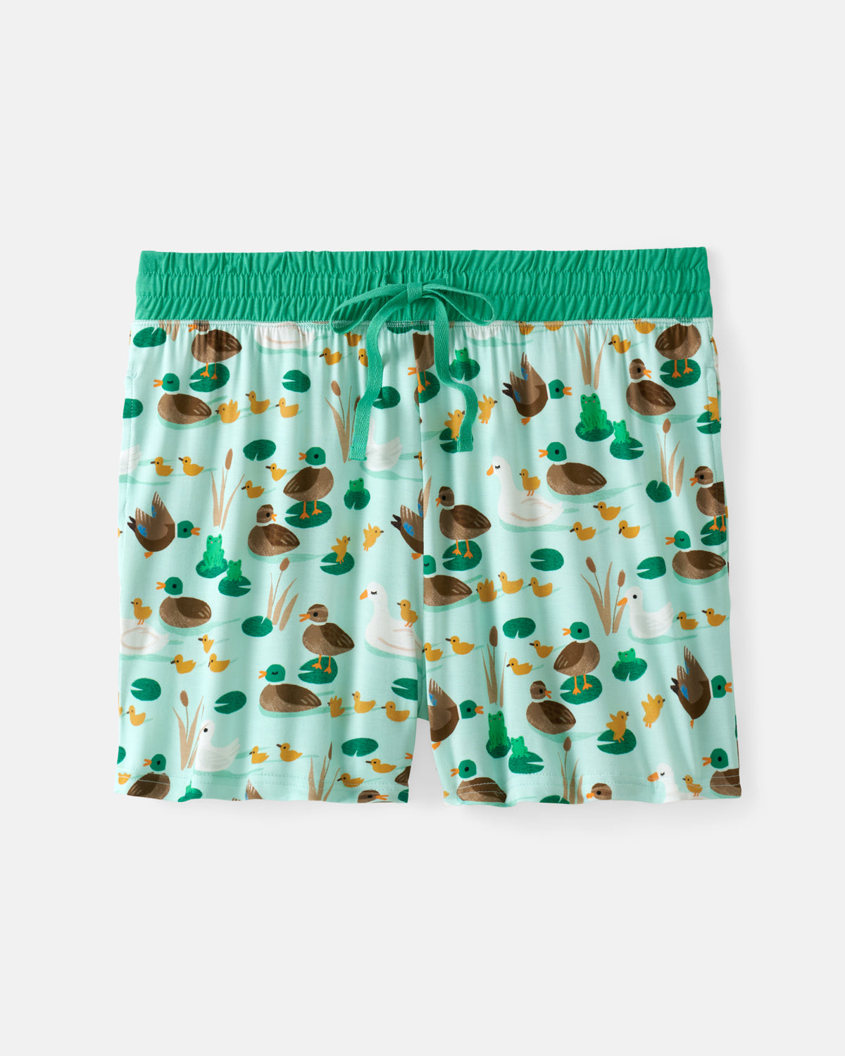 Flat lay of the Puddle Jumpers Men's Pajama Shorts