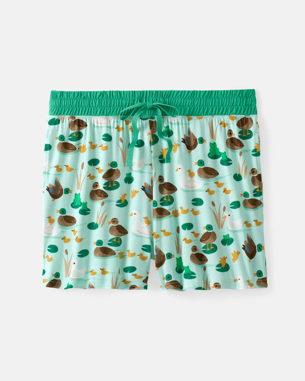 Flat lay of the Puddle Jumpers Men's Pajama Shorts