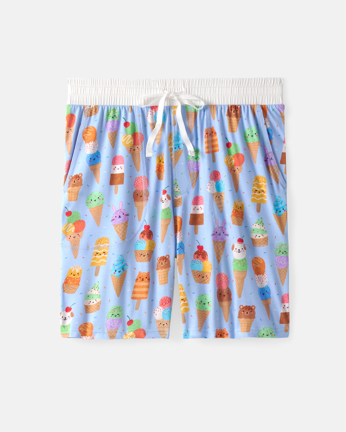 Flat lay of the Scoop Squad Men's Pajama Shorts