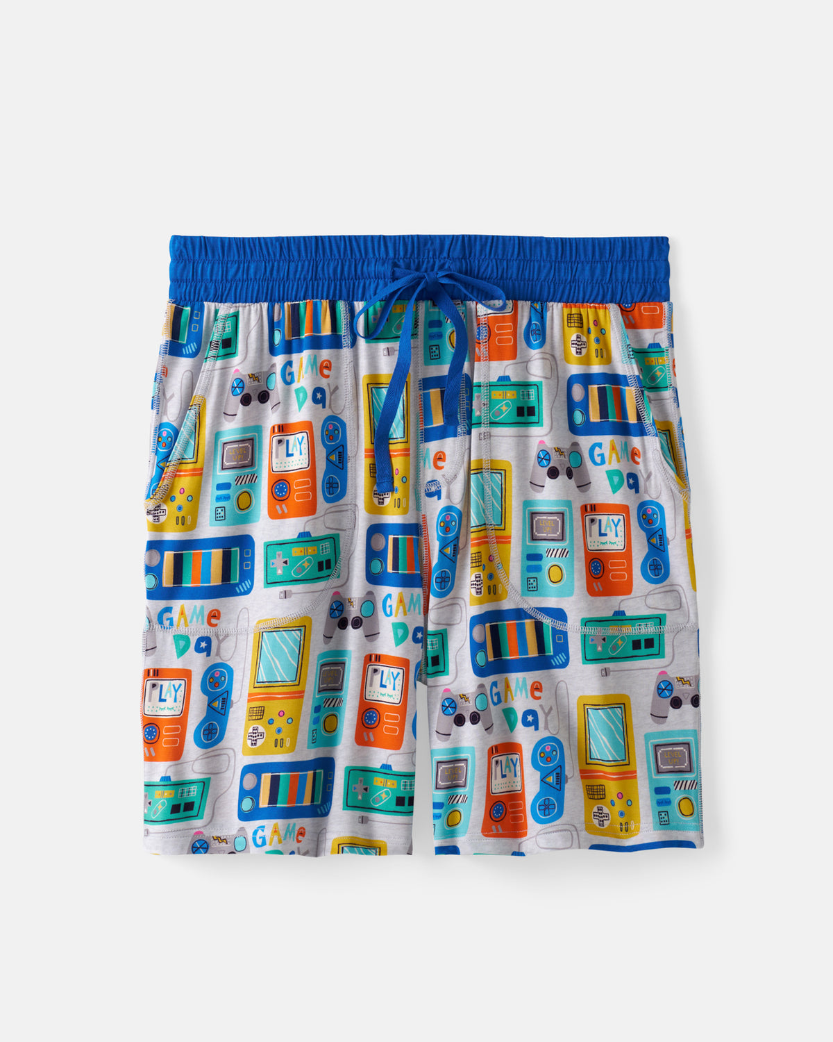 Flat lay of the Game On Men's Pajama Shorts