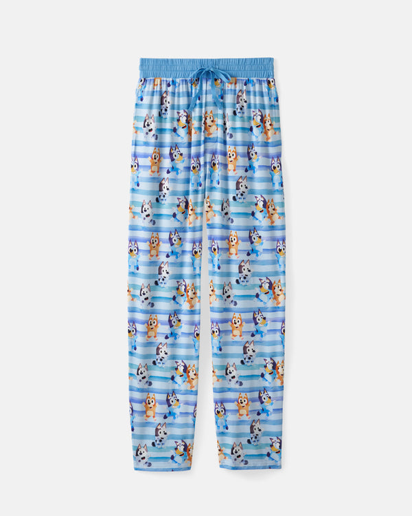 Flat lay of the Bluey Dance All Day Men's Pajama Pants