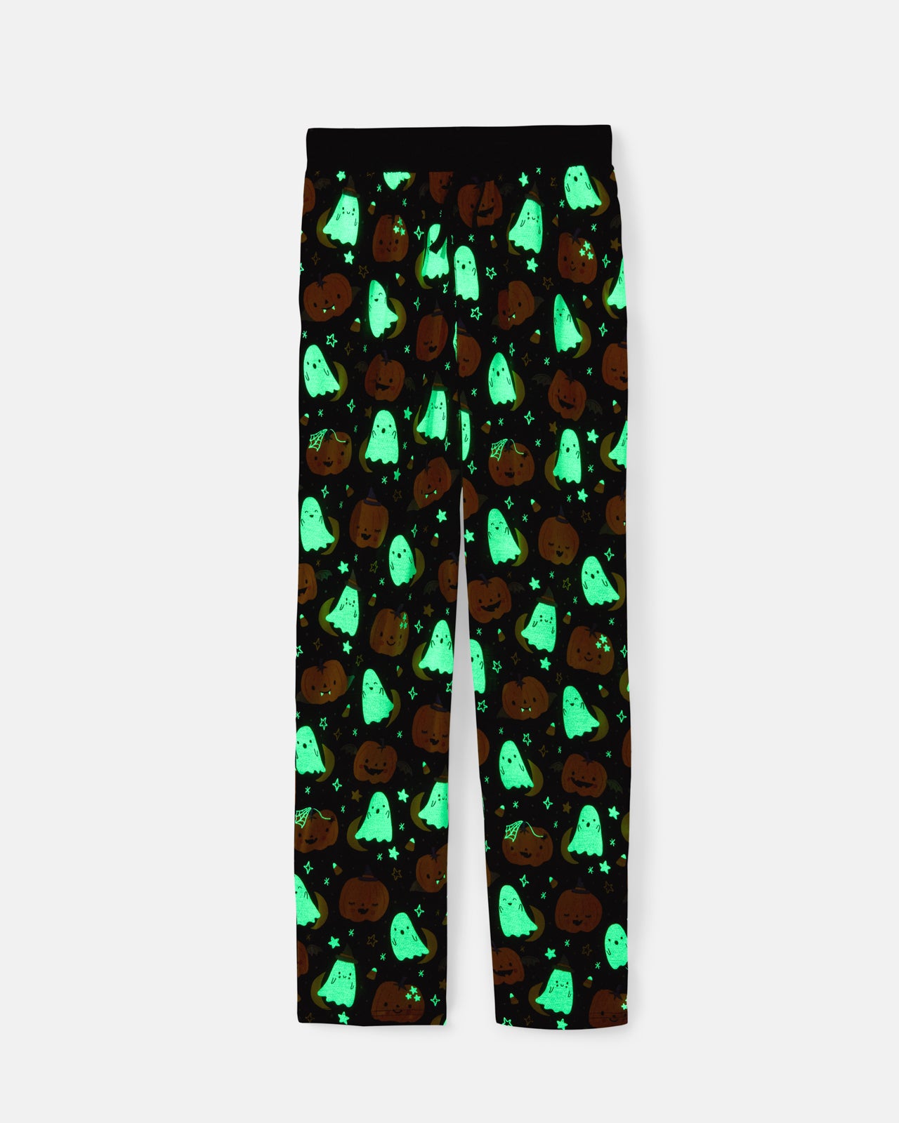 Flat lay of the glow in the dark Moonlit Magic Men's Pajama Pants