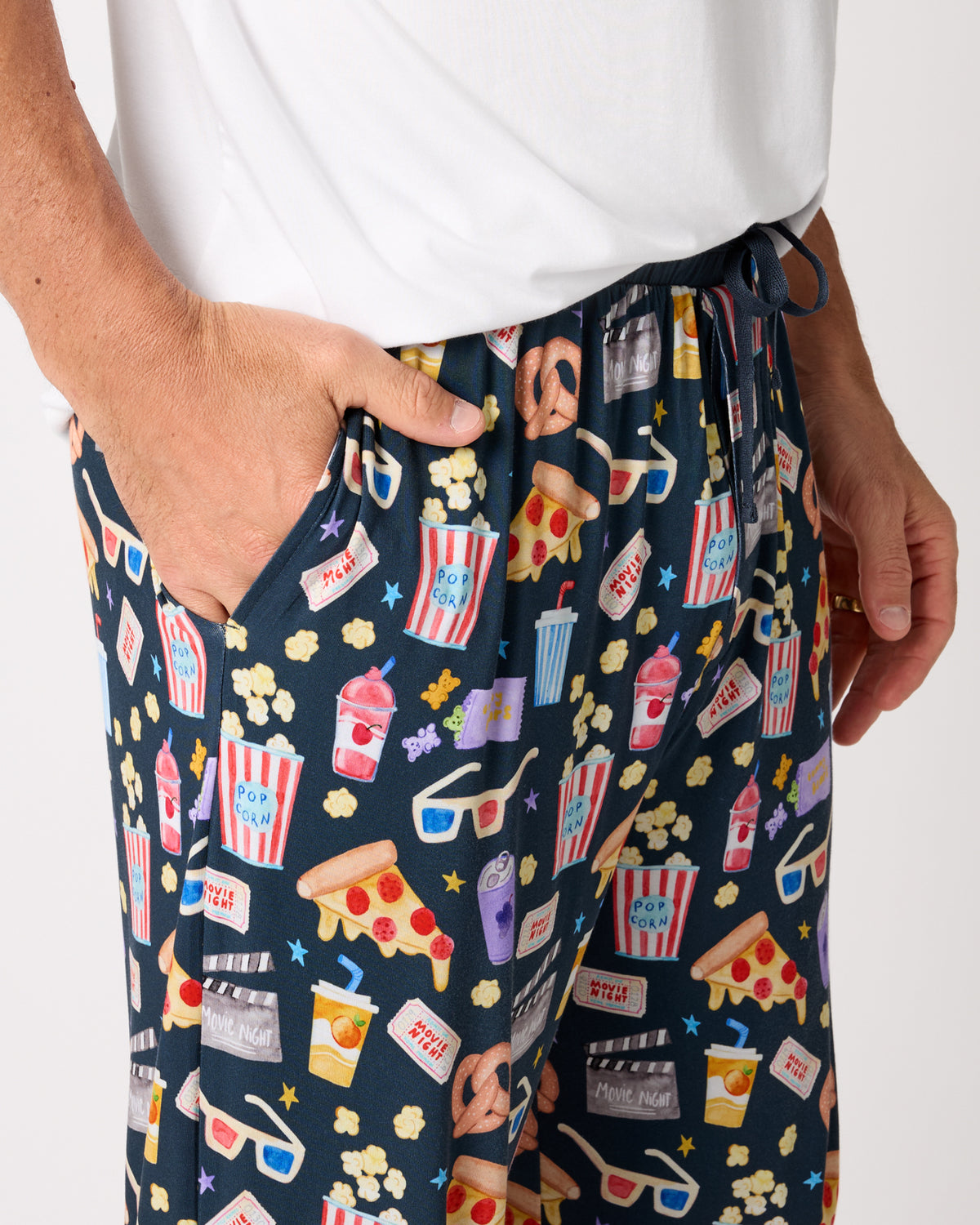 Close up of the pocket detail on the Movie Marathon Men's Pajama Pants