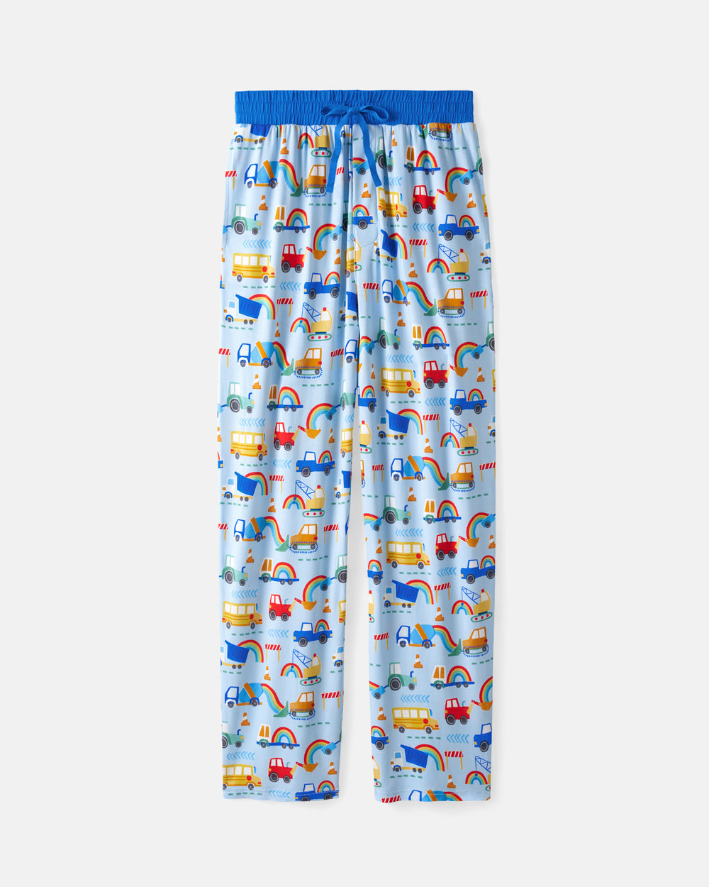 Flat lay of the Rainbow Trucks Men's Pajama Pants