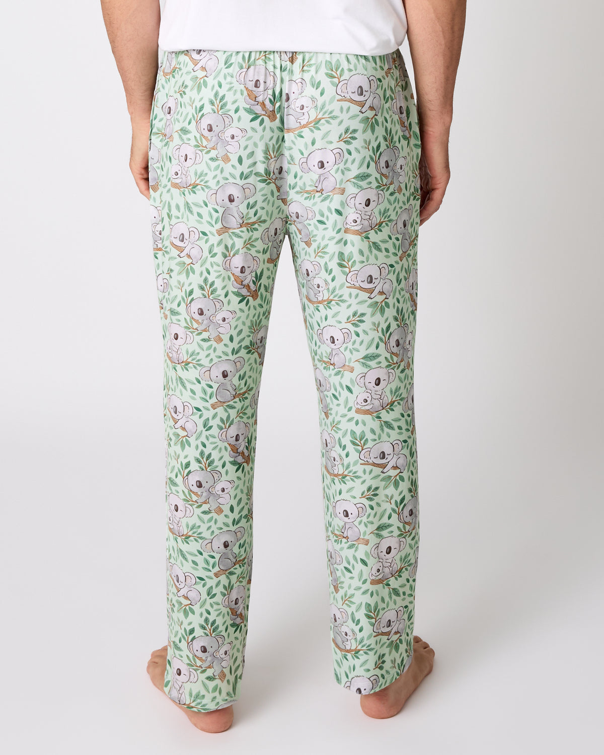 Back view of man wearing the Koala Cuddles Men's Pajama Pants