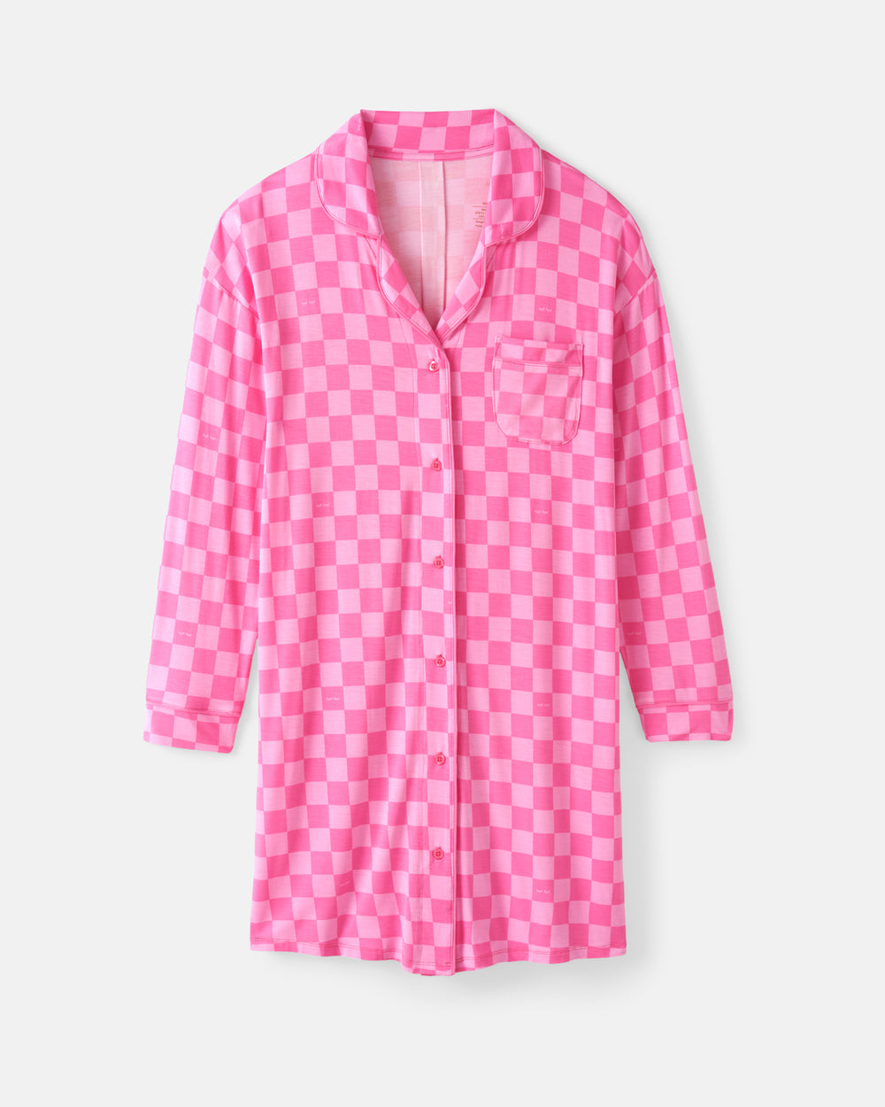 Flat lay of the Sweet Raspberry Checks Women's Sleep Shirt