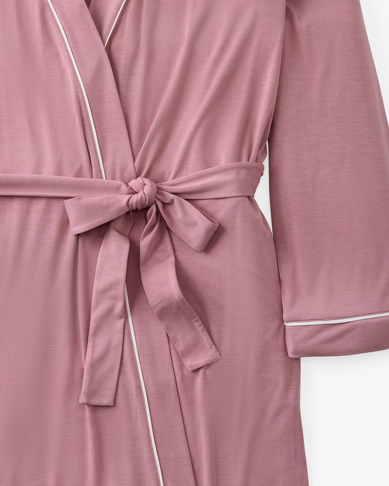 Flat lay of the waist tie on the Rosewood Women's Robe