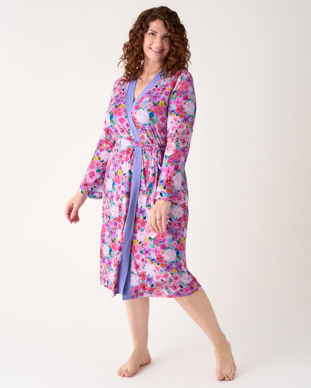 Woman wearing the Sweet Sprigs Women's Robe