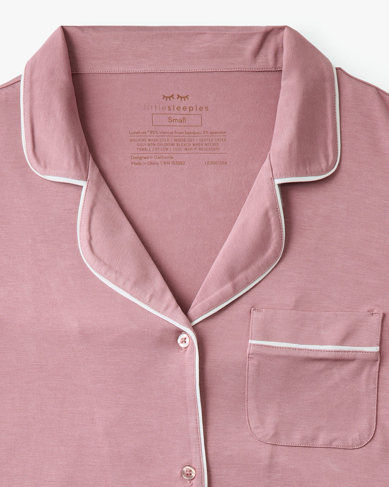 Close up flat lay of the Rosewood Women's Short Sleeve Short Pajama Set