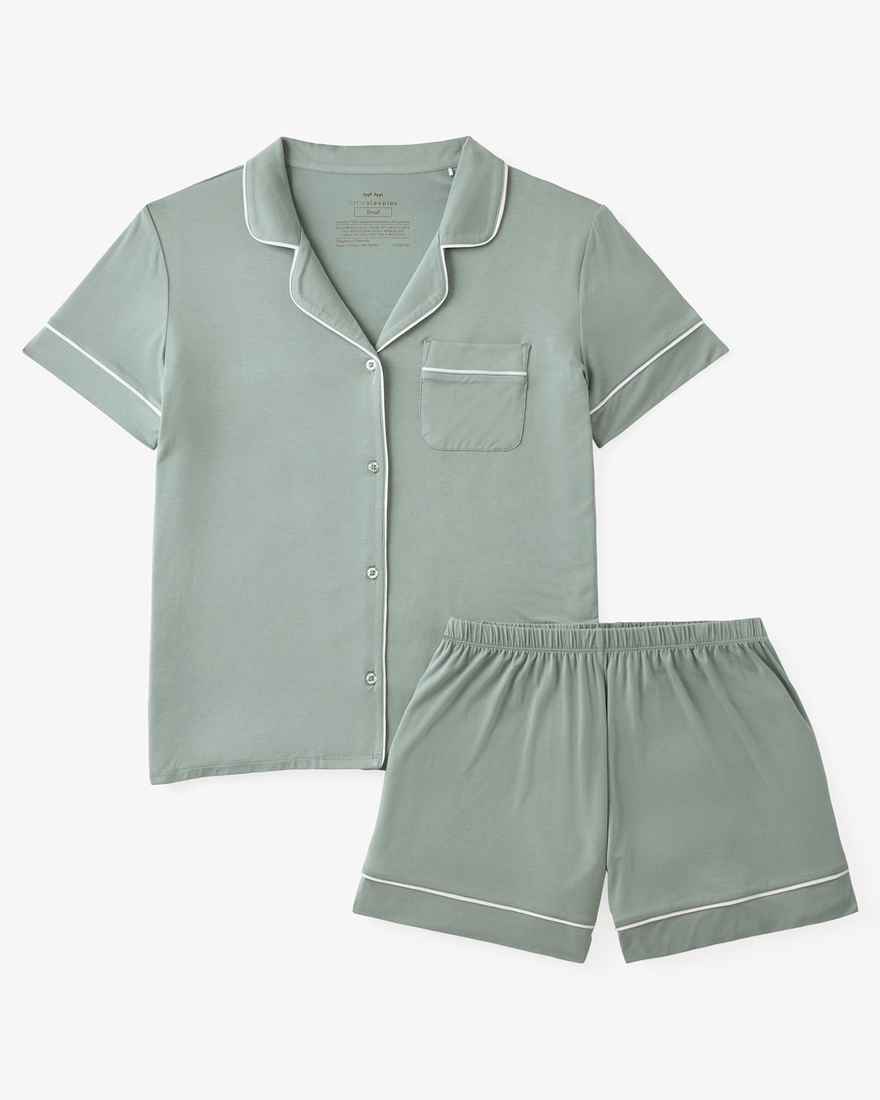 Flat lay of the Willow Women's Short Sleeve Short Pajama Set
