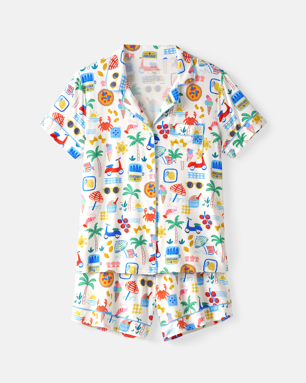 Flat lay of the Ciao Bella Women's Pajama Set