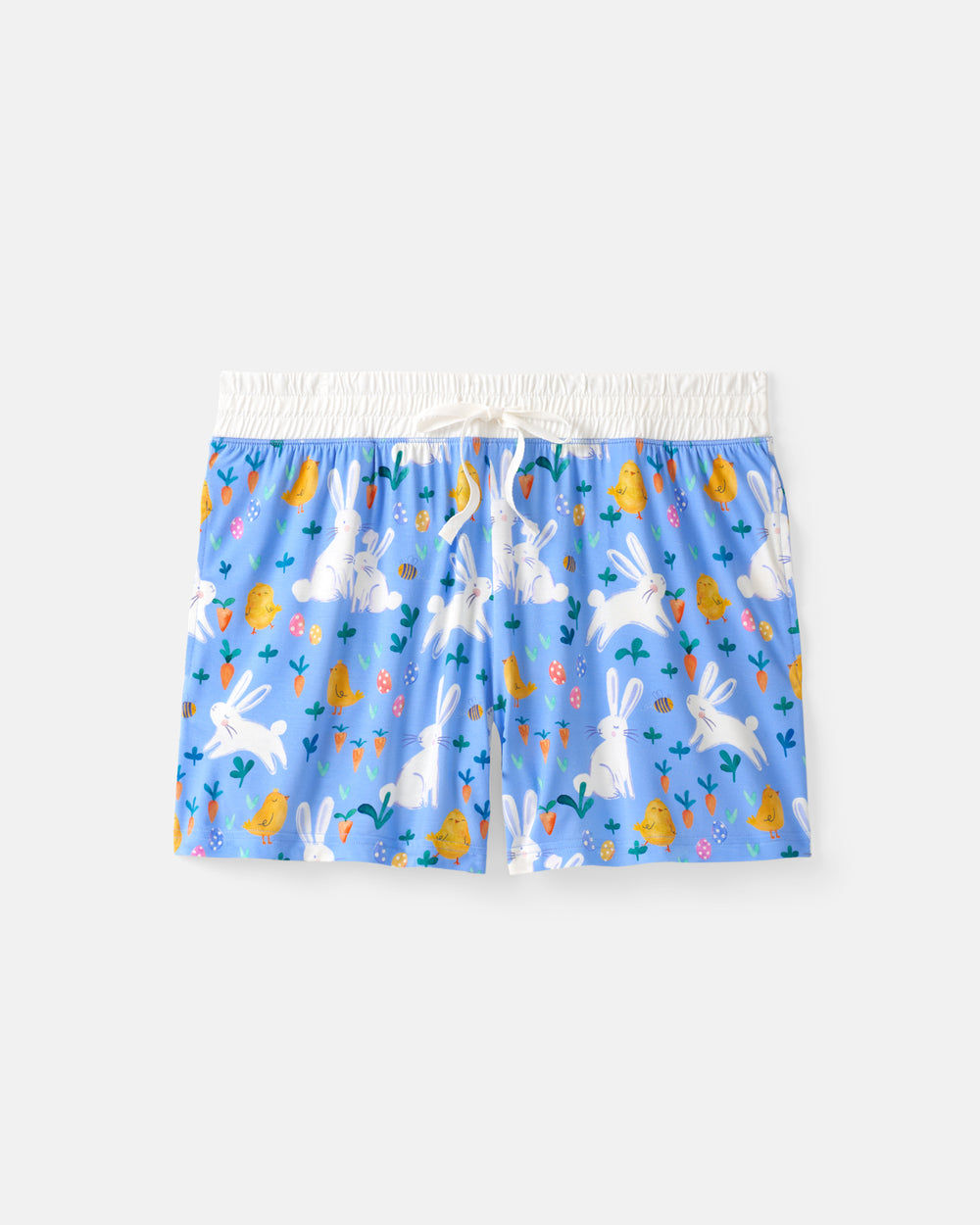 Flat lay of the Bunny Patch Women's Pajama Shorts