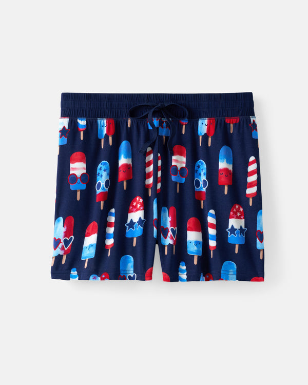 Flat lay of the Sparkle Treats Women's Pajama Shorts