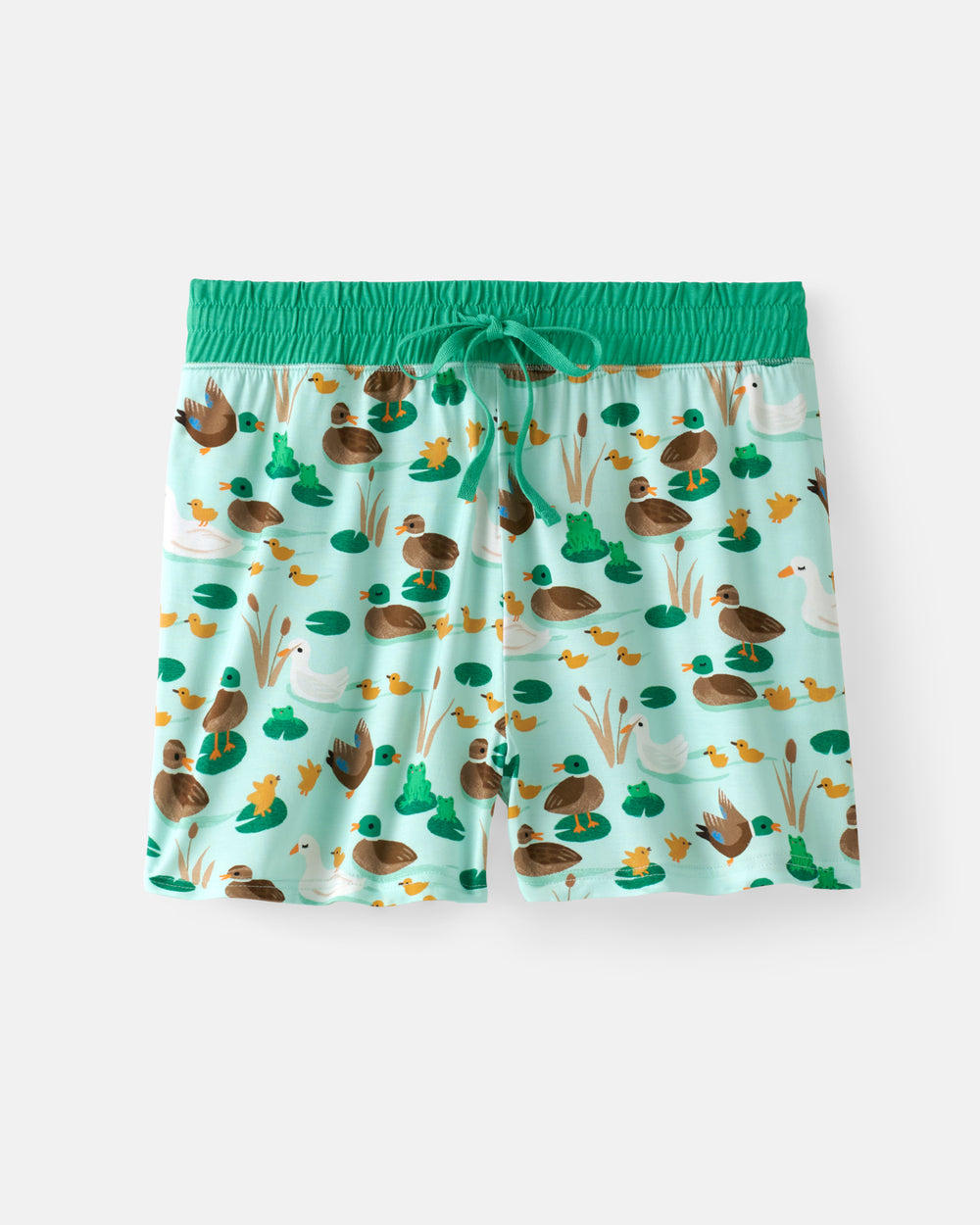 Flat lay of the Puddle Jumpers Women's Pajama Shorts