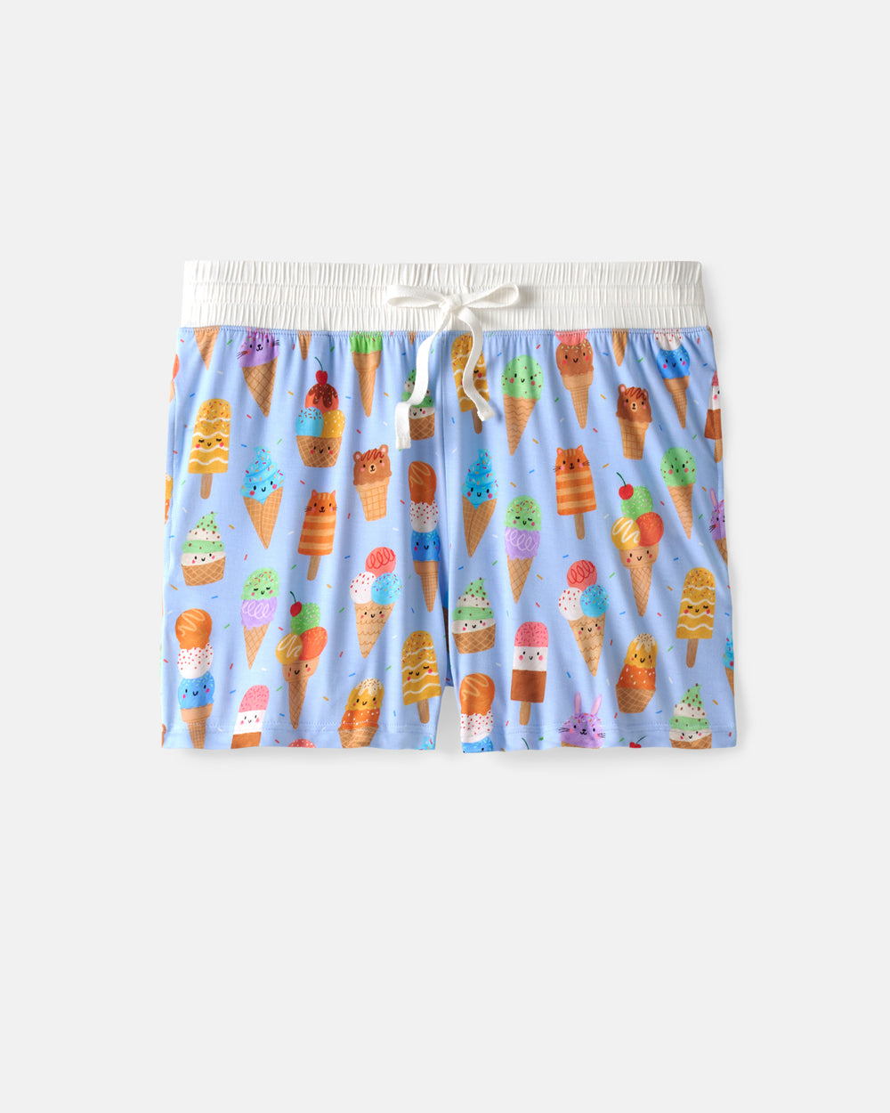 Flat lay of the Scoop Squad Women's Pajama Shorts