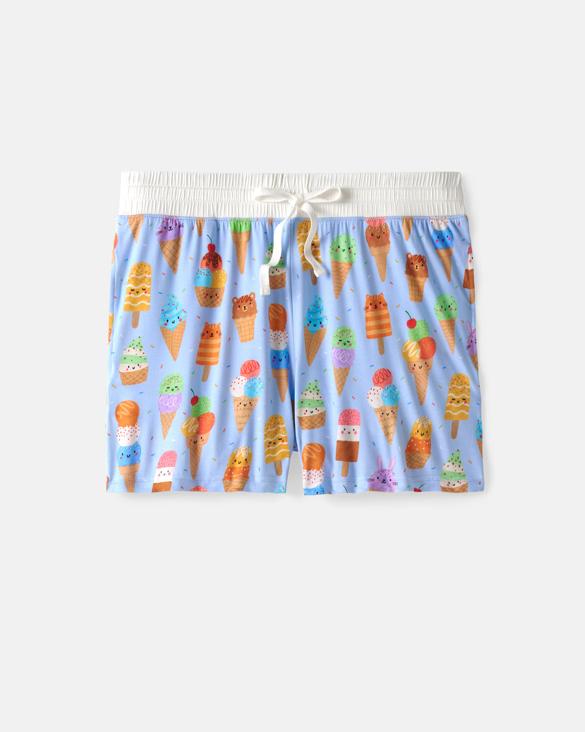 Flat lay of the Scoop Squad Women's Pajama Shorts