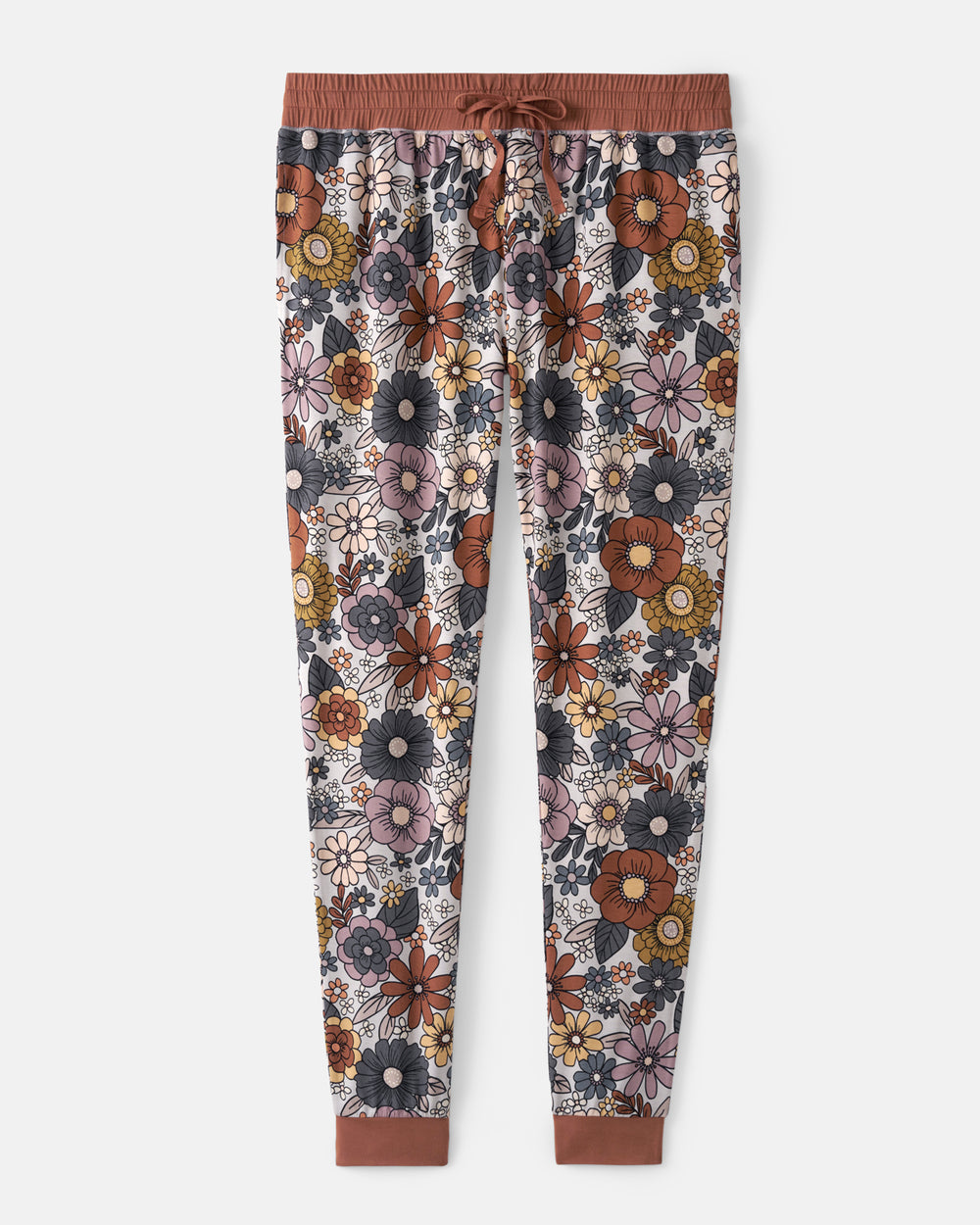 Flat lay of the Wildwood Floral Women's Pajama Pants