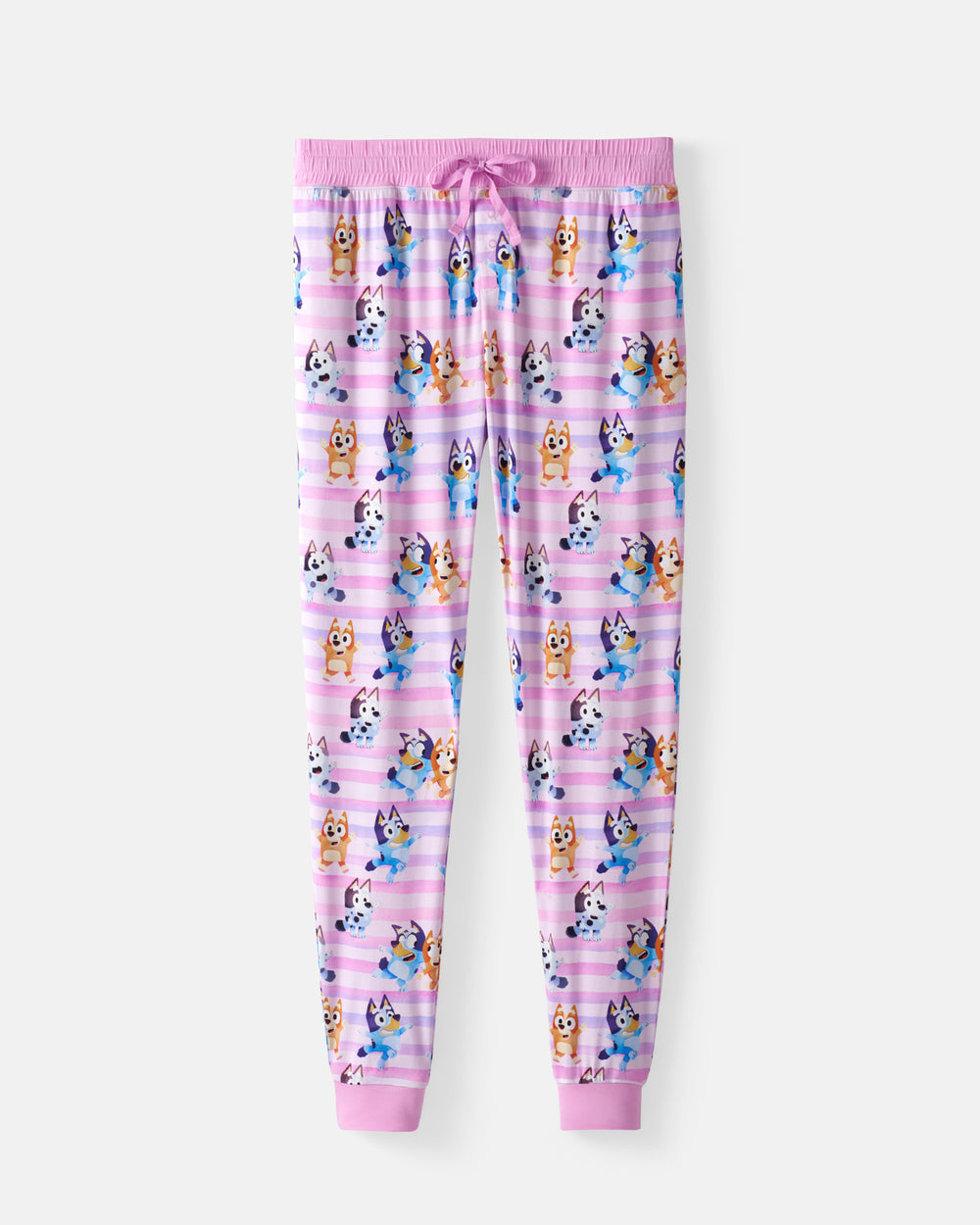 Flat lay of the Pink Bluey Dance All Day Women's Pajama Pants