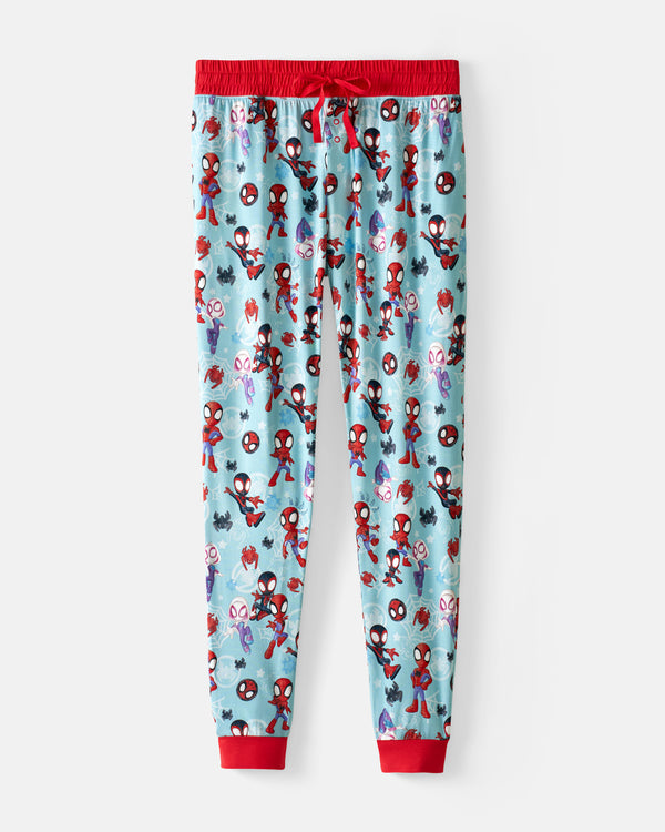 Flat lay of the Spidey & Friends Tiny Webs Women's Pajama Pants