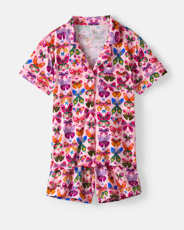 Flat lay of the Flutter Garden Women's Pajama Set