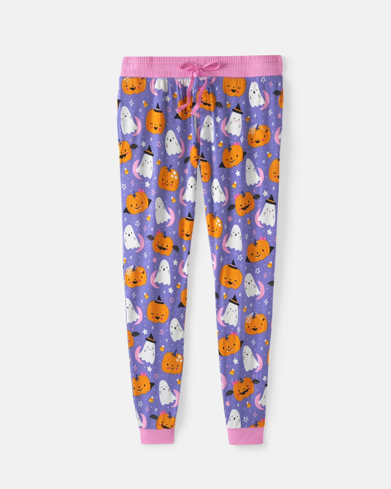 Flat lay of the Moonlit Magic Purple Women's Pajama Pants