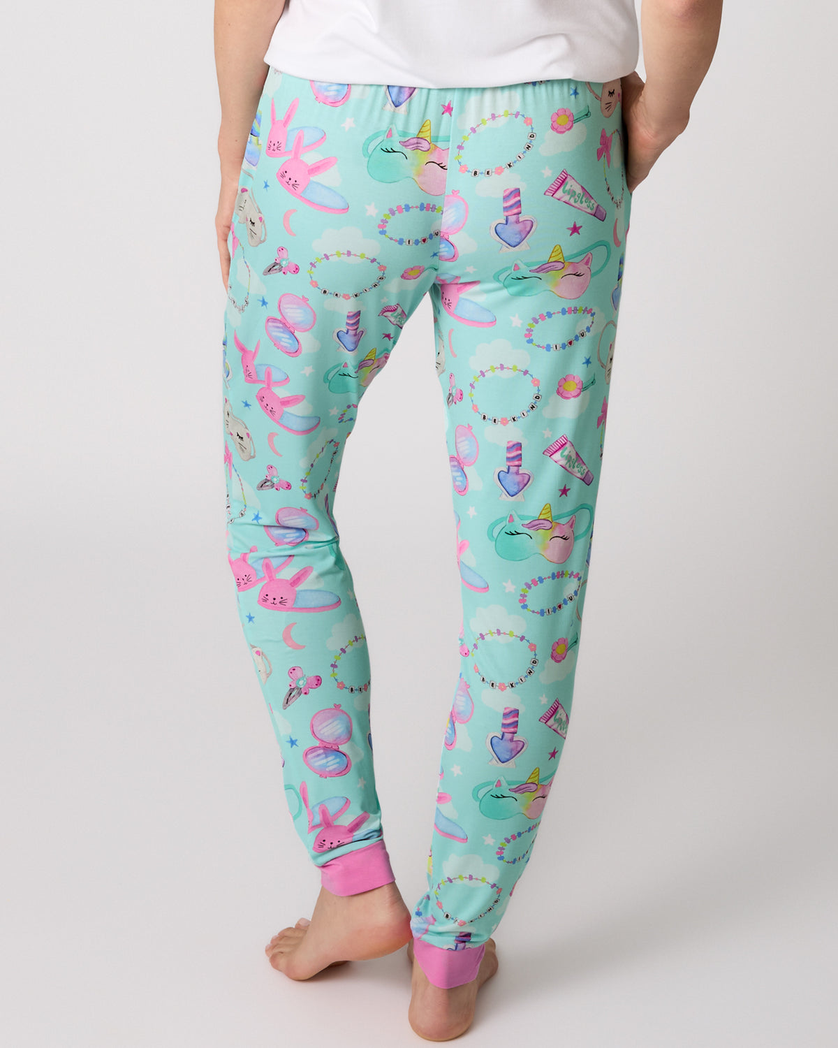 Back view of woman wearing the Slumber Club Women's Pajama Pants