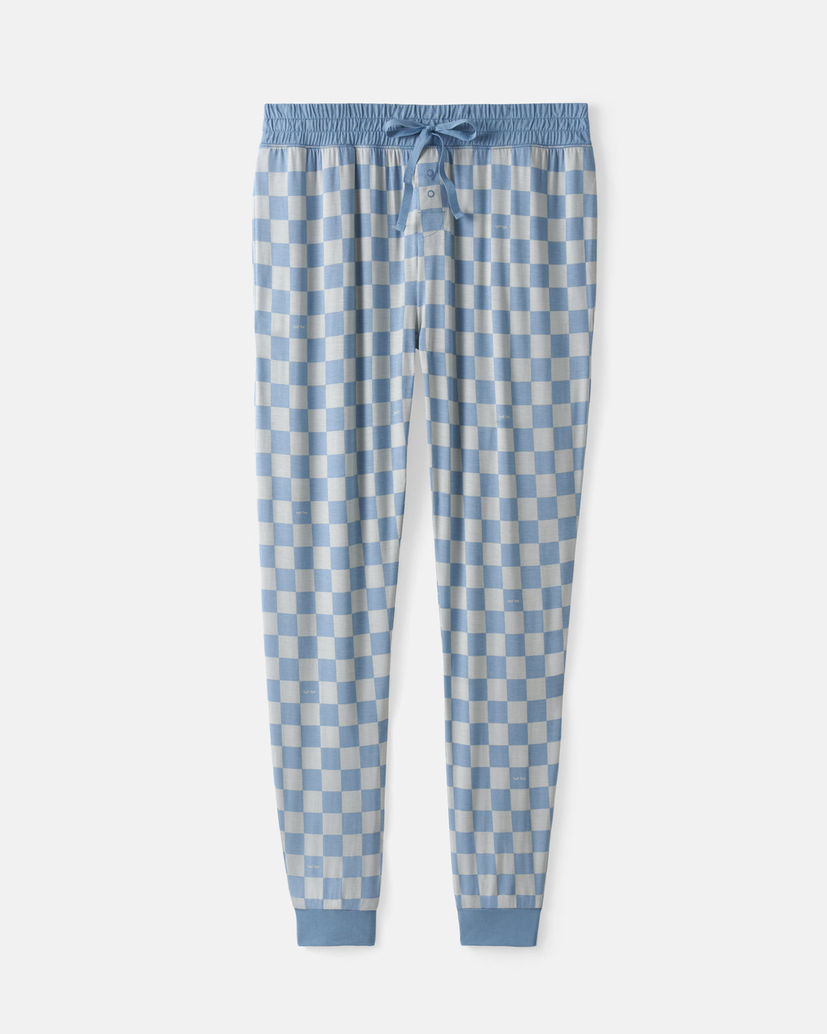 Flat lay of the Dusk Blue Checks Women's Pajama Pants