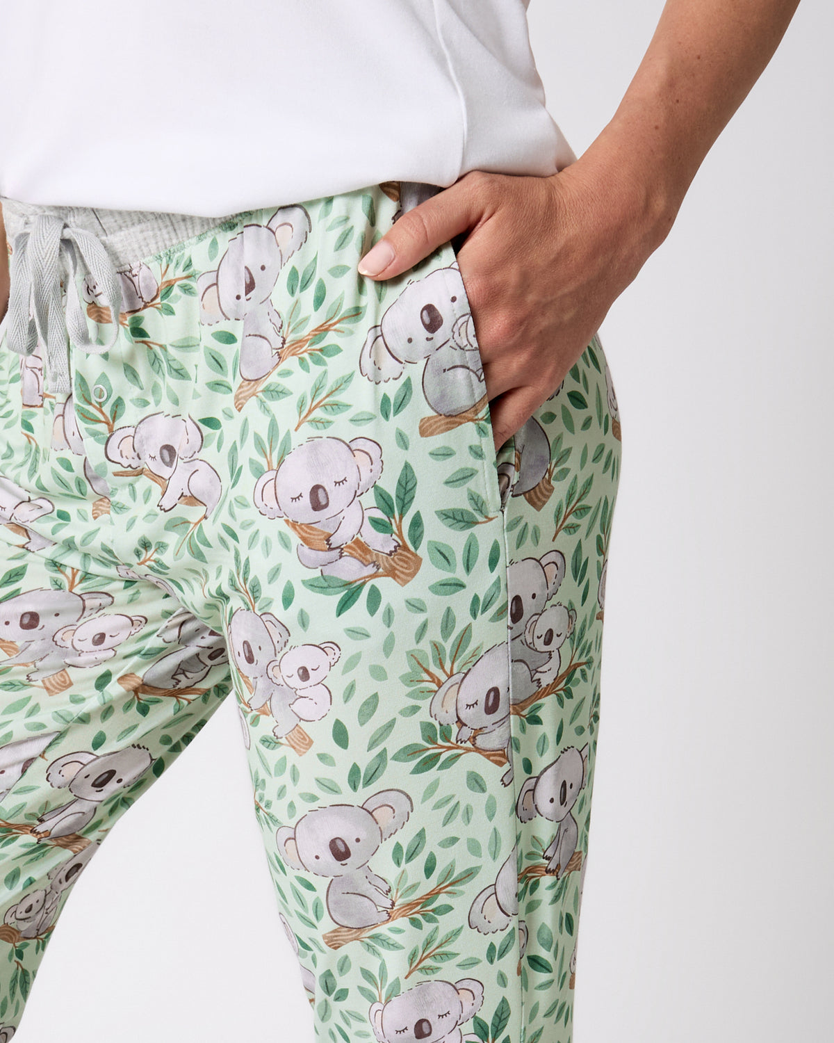 Close up of the pocket detail on the Koala Cuddles Women's Pajama Pants
