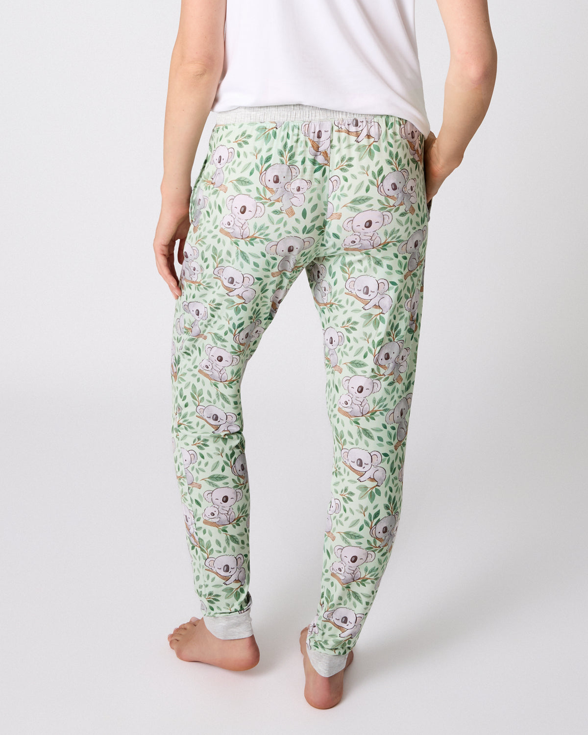 Back view of woman wearing the Koala Cuddles Women's Pajama Pants
