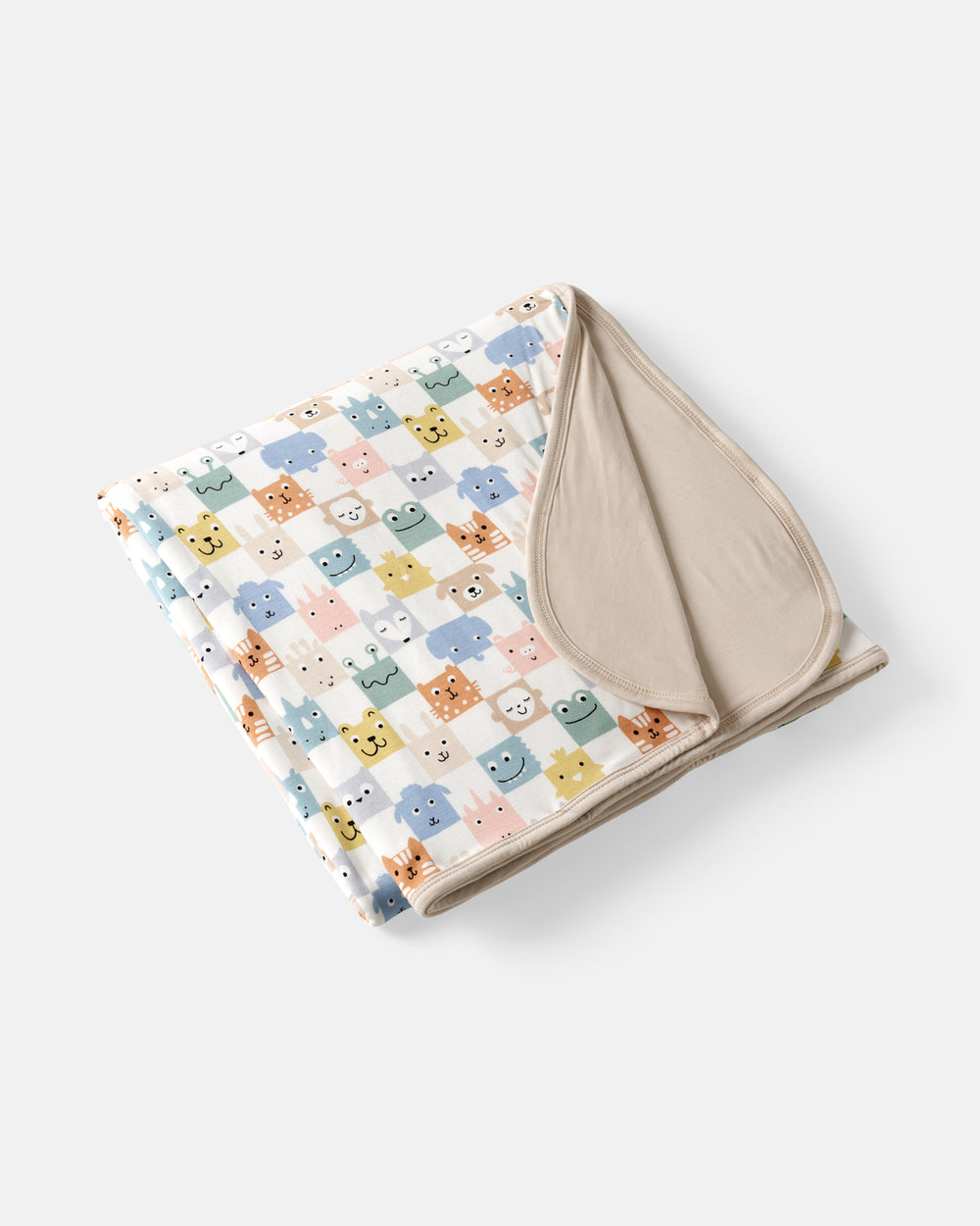 Flat lay of the Check Mates Large Cloud Blanket®