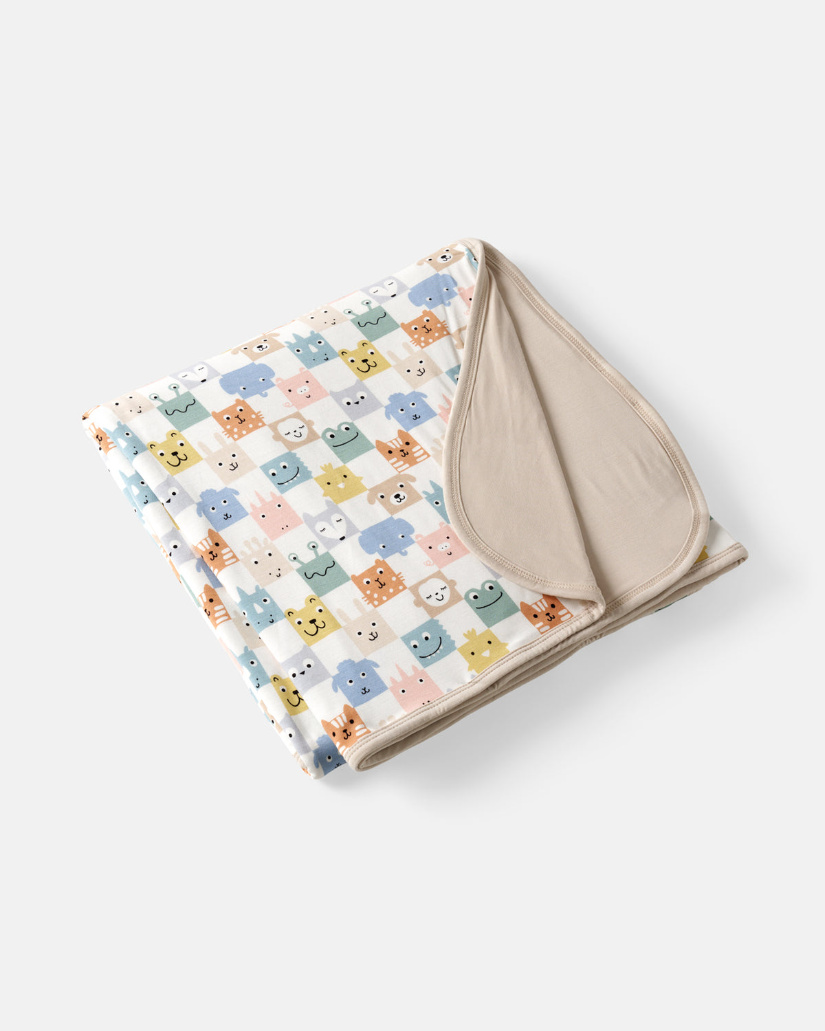 Flat lay of the Check Mates Large Cloud Blanket®