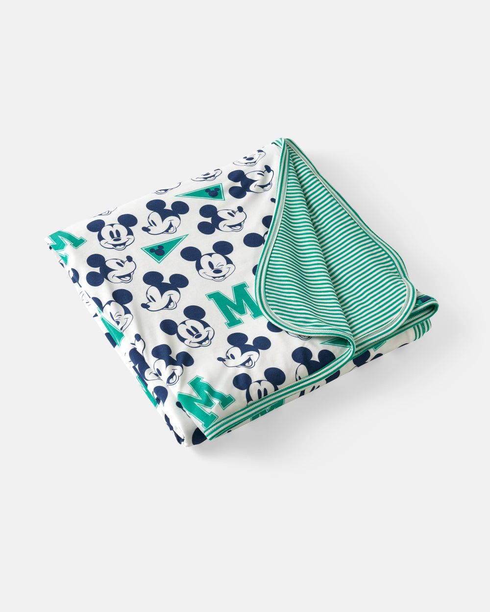 Flat lay of the Disney Varsity Mickey Mouse Large Cloud Blanket®