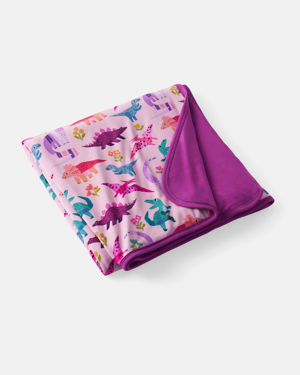 Flat lay of the Pink Roar & Explore Large Cloud Blanket®