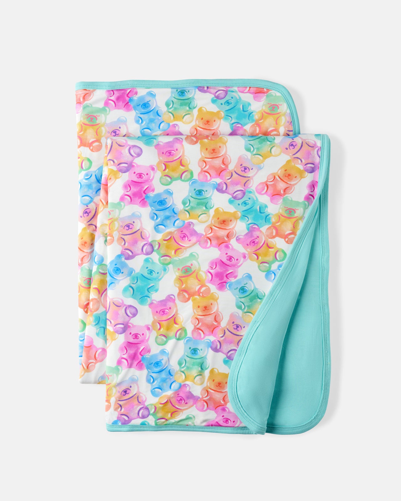 Flat lay of the Gummy Giggles Large Cloud Blanket®