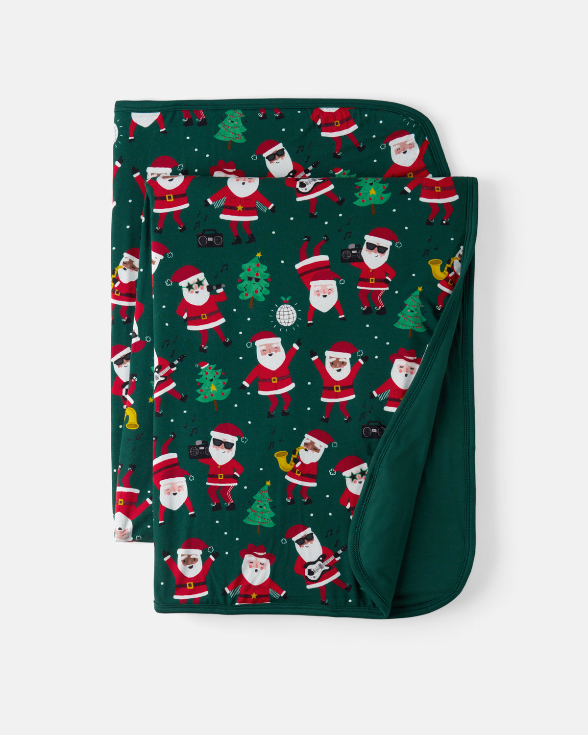 Flat lay of the Santa's Grooves Large Cloud Blanket®
