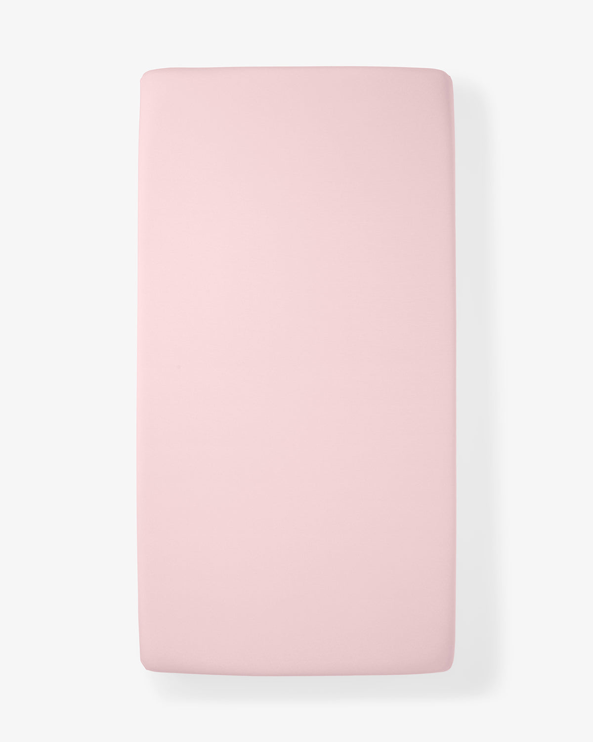 Aerial view of the Prima Pink Fitted Mini Crib Sheet