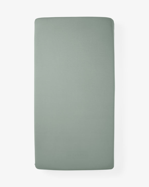 Aerial view of the Willow Mini Crib Sheet