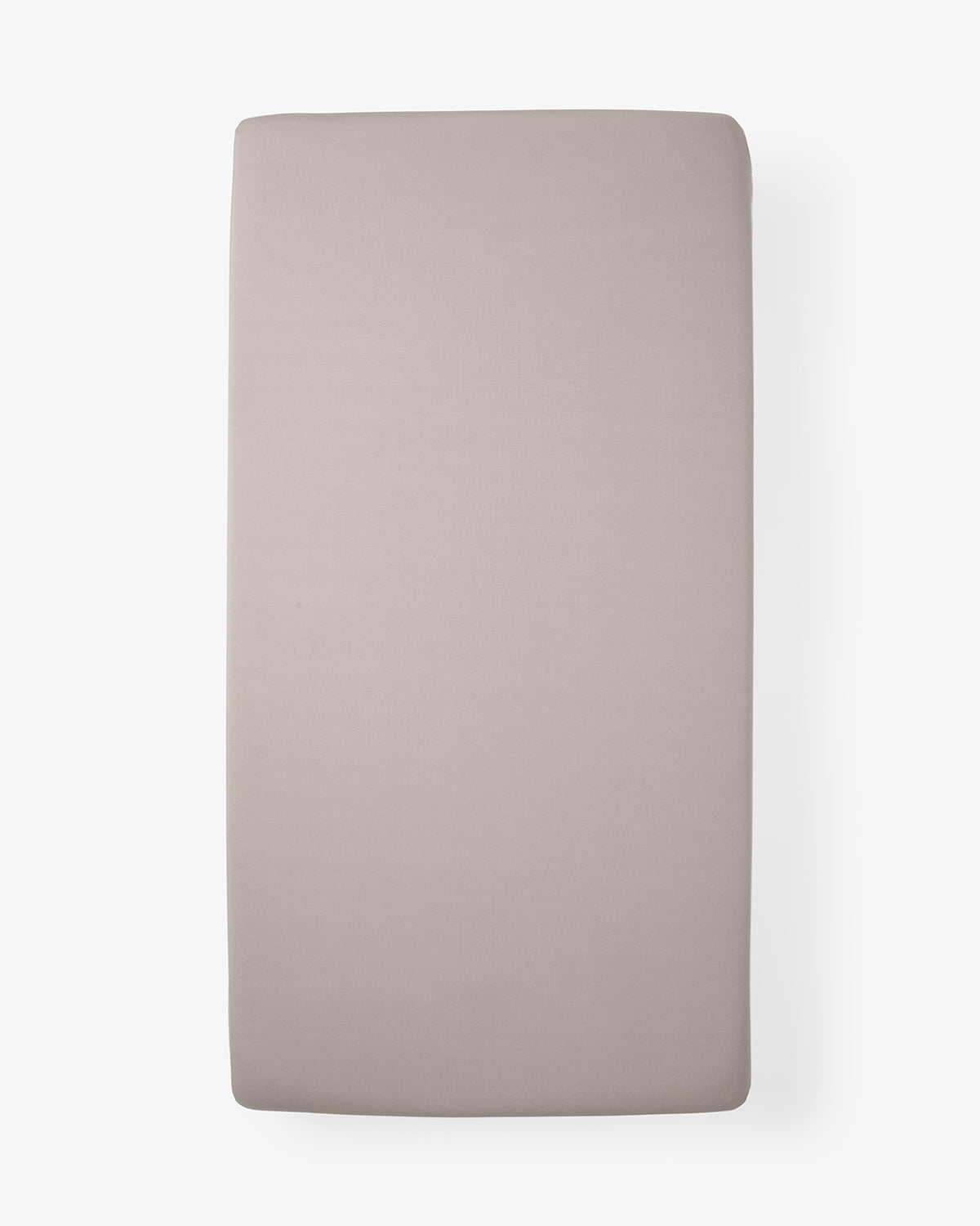 Aerial view of the Dove Gray Mini Crib Sheet
