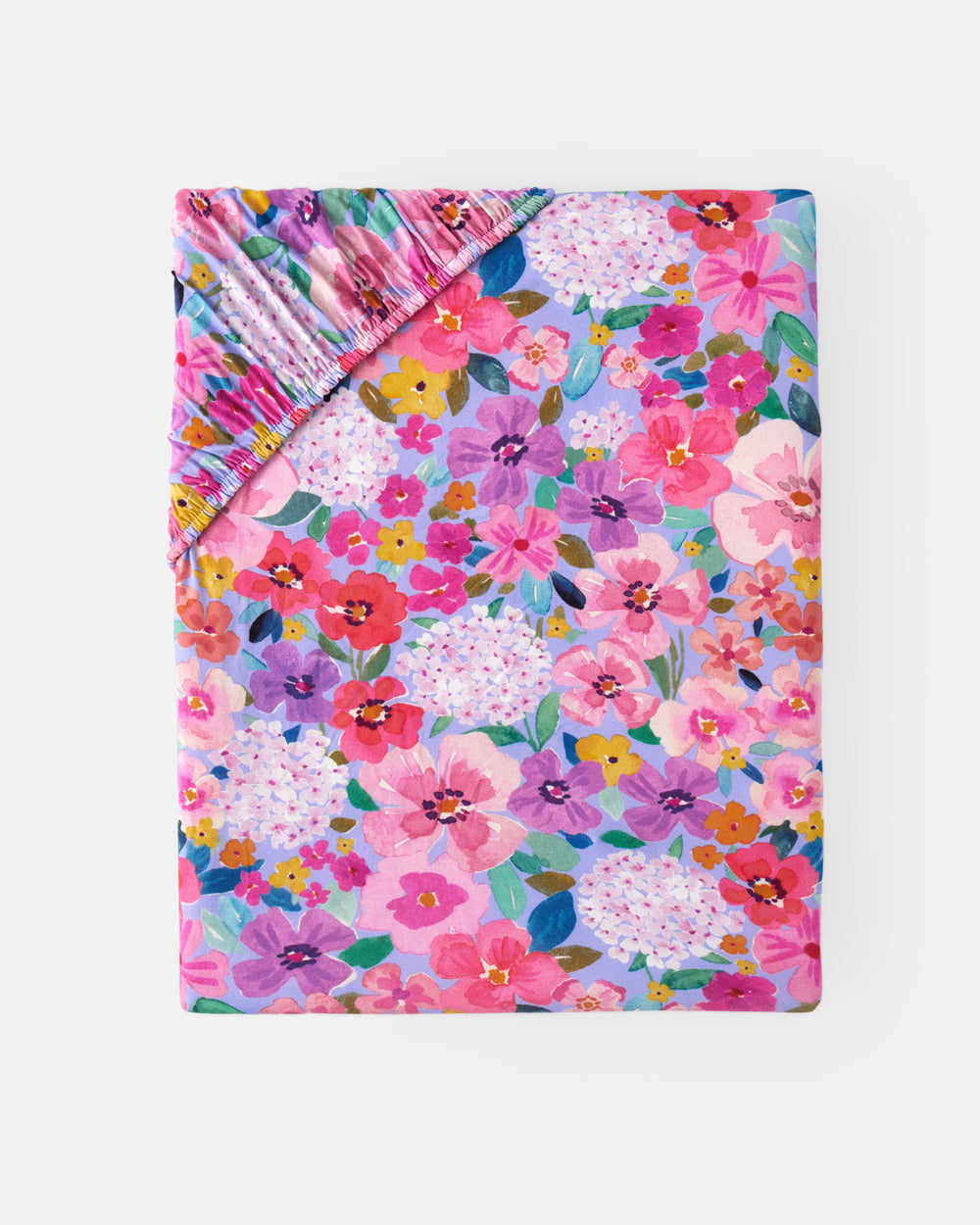 Flat lay of the standard Sweet Sprigs Fitted Crib Sheet