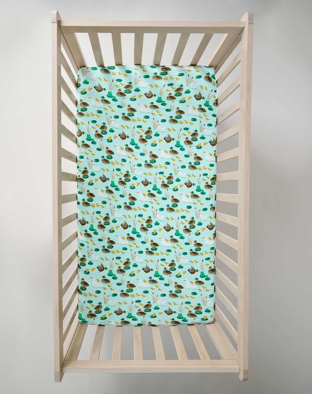 Aerial view of the Puddle Jumpers Fitted Crib Sheet